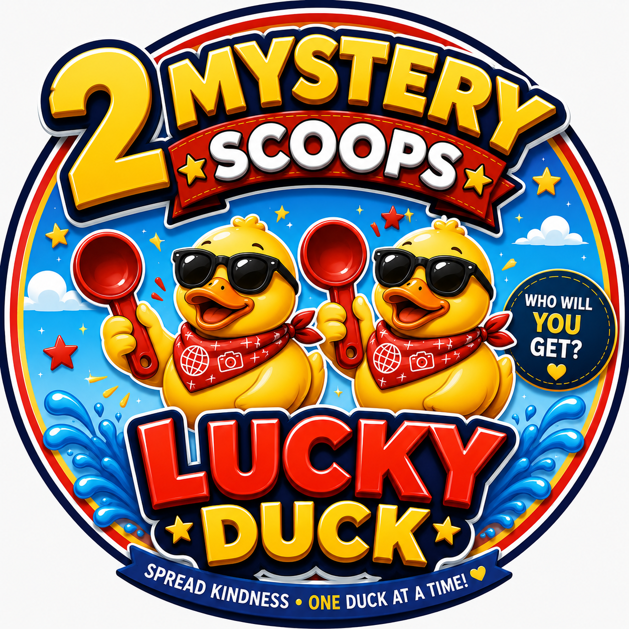 🦆🦆2 Lucky Duck Scoops
