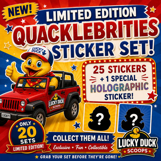 Limited Edition Quacklebrities Sticker Pack