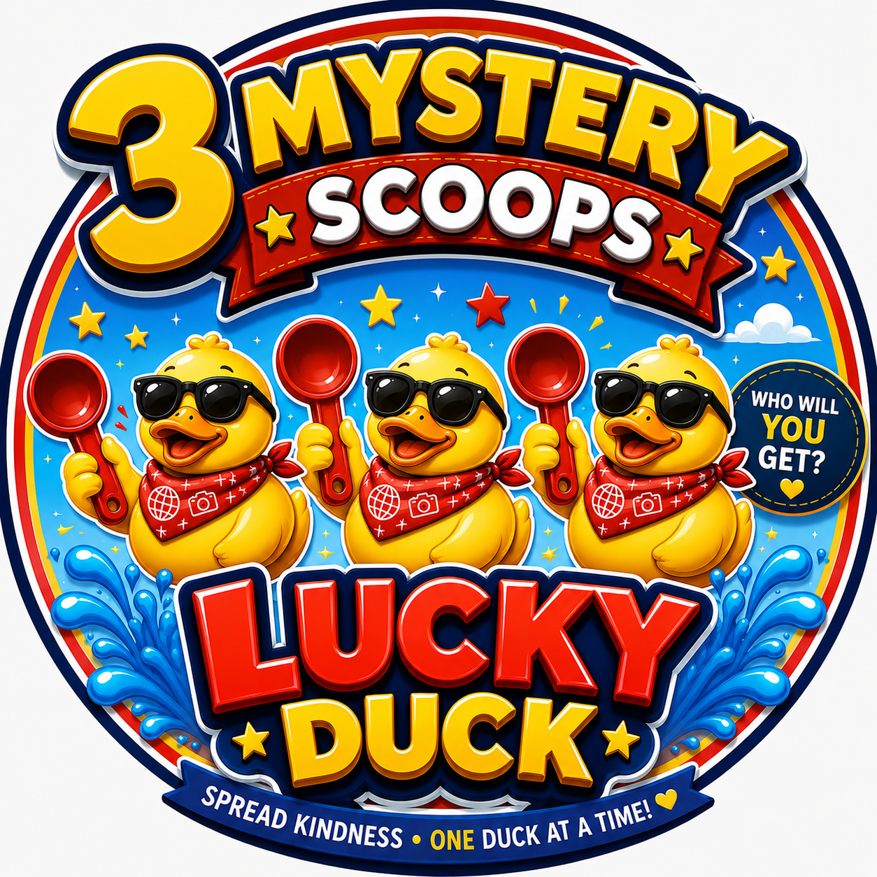 🦆🦆🦆 3 Lucky Duck Mystery Scoops