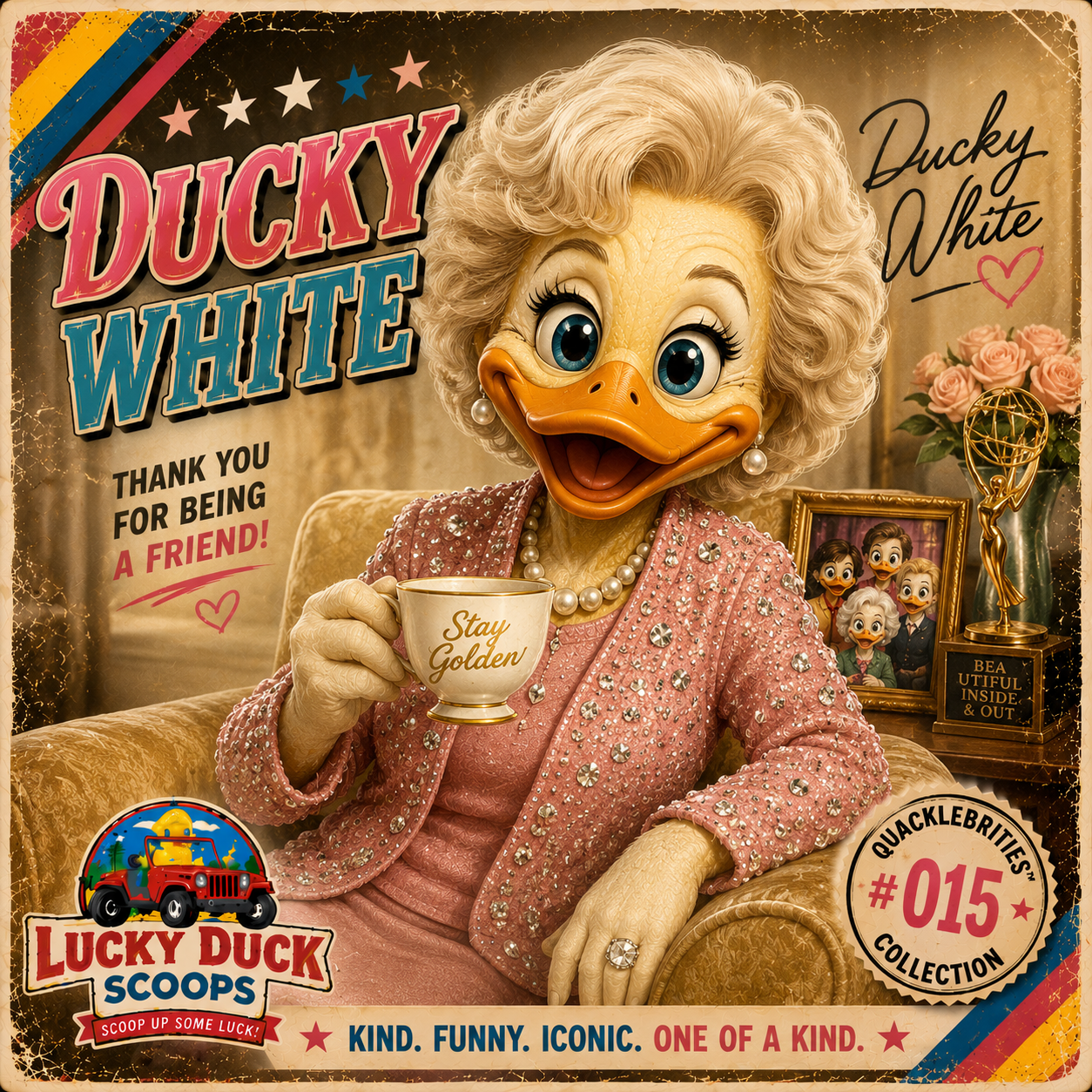 🎬 Quacklebrities™ Mystery Sticker Pack – 5 Limited Edition Vinyl Duck Stickers